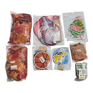 NEW - Party decorations with fall leaves, photo booth, streamers, and more